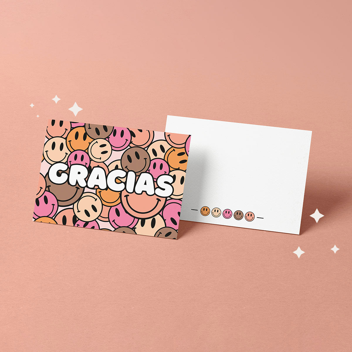 Tarjeta Agradecimiento Smiley 9 x 15 cm (50 piezas)